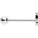 Clear CZ Gem Understated Hamsa Hand Barbell Tongue Ring