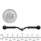 14G Black Gem Black Vee Spring Coil Project Bar 38mm