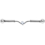 14G Clear Gem Vee Spring Coil Project Bar 38mm