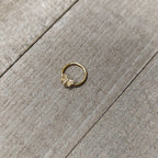 16G 3/8 Clear Gem Gold Tone Beauty Bee Hinged Circular Ring