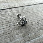 16G 5/16 Dolphin Blue Heart Valentines Day Labret Monroe Tragus