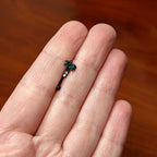 16G 5/16 Black Night Palm Tree Dangle Curved Eyebrow Ring