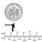 20G 1/4 Clear Gem Black Night Palm Tree Dangle Nose Bone