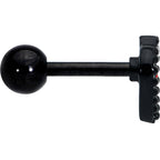 16G 1/4 Red Clear Gem Black Heart Key Cartilage Tragus Earring