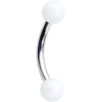16G 5/16 Matte White Aurora Curved Eyebrow Ring