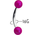 16G 5/16 Matte Purple Aurora Curved Eyebrow Ring