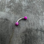 16G 5/16 Matte Purple Aurora Curved Eyebrow Ring