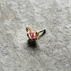 20G 1/4 Red Blue White Butterfly Nose Bone
