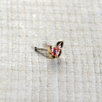20G 1/4 Red Blue White Butterfly Nose Bone