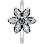 20G 5/16 Clear Gem Fancy Flower Seamless Nose Hoop
