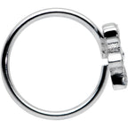 20G 5/16 Clear Gem Fancy Flower Seamless Nose Hoop