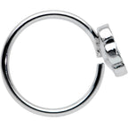 20G 5/16 Dainty Black Flower Seamless Nose Hoop