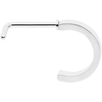 20G 1/4 Simply Smooth Faux Hoop L Shape Nose Ring