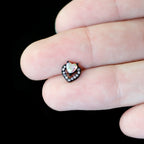 16G 5/16 Aurora Gem Black Rococo Hearts Labret Monroe Tragus