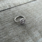 20G 5/16 Faint Pink Gem Retro Peace Sign Seamless Nose Hoop