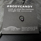 16G 3/8 Purple Tourmaline Black Lacy Drop Hinged Segment Ring