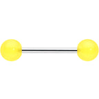 Bright Sunny Yellow Ends Barbell Tongue Ring