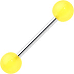 Bright Sunny Yellow Ends Barbell Tongue Ring