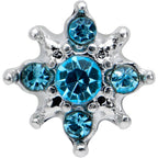 16G 1/4 Blue Gem Stylish Snowflake Cartilage Tragus Earring
