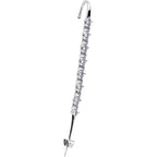 Clear CZ Gem Links Ear Cuff Bar Earring