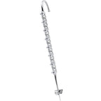 Clear CZ Gem Links Ear Cuff Bar Earring