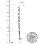 Clear CZ Gem Links Ear Cuff Bar Earring