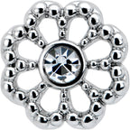 16G 5/16 Clear Gem Baroque Fabulous Flower Labret Monroe Tragus