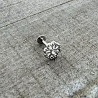 16G 5/16 Clear Gem Baroque Fabulous Flower Labret Monroe Tragus