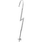 Clear CZ Gem Lightning Bolt Ear Cuff Bar Earring