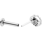 16G 1/4 Clear CZ Gem Kissy Lips Threadless Labret Tragus