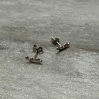 20G ASTM F-136 Implant Grade Titanium Fashion Feathers Stud Earrings
