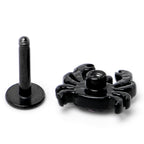 16G 1/4 Purple Gem Black Chic Crab Labret