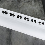 3mm-8mm Ball Stud Black 316L Stainless Steel Earrings 6 Pack