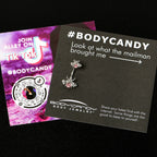 Pink Gem Bees Beautiful Insect Double Mount Belly Ring