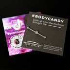 14G Pink Gem Bee Beautiful Insect Industrial Barbell 38mm
