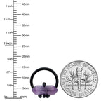 16G 3/8 Purple Amethyst Black Claw Obelisk Hinged Segment Ring