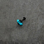 16G 5/16 Blue Turquoise Black Claw Obelisk Labret Monroe Tragus