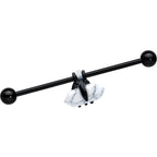 14G White Howlite Black Claw Industrial Barbell 38mm