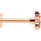16G 5/16 Clear Gem Rose Gold Tone Opulent Butterfly Labret Tragus