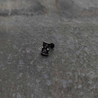 16G 5/16 Purple Gem Black Gothic Hourglass Labret Monroe Tragus