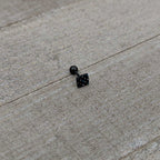 16G 1/4 Blue Gem Black Lacy Rhombus Cartilage Tragus Earring