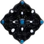20G 1/4 Black Lacy Rhombus Nose Bone