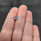 16G 1/4 Blue Synthetic Opal Style Flower Cartilage Tragus Earring