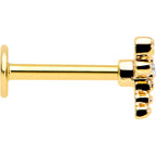 16G 5/16 Clear Gem Gold Hue Flying Dragonfly Labret Monroe Tragus