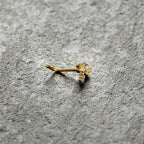 20G 7mm Clear Gem Gold Tone Flying Dragonfly L Shape Nose Ring