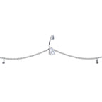 Clear Gem Double Drop Double Mount Belly Ring Belly Chain