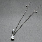 Clear Gem Double Drop Double Mount Belly Ring Belly Chain