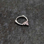 16G 5/16 Pink Gem Bee Glamour Cartilage Clicker