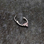 16G 5/16 Pink Gem Bee Glamour Cartilage Clicker