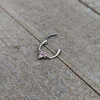 16G 5/16 Pink Gem Bee Glamour Cartilage Clicker
